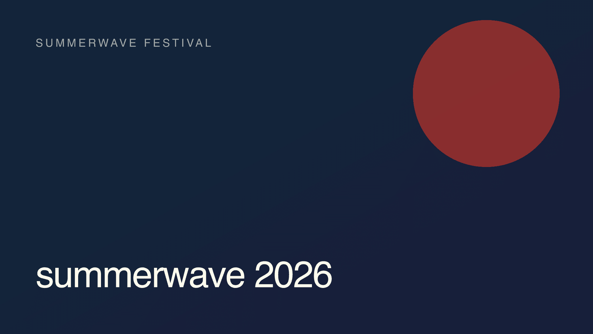 Summerwave Festival · Summerwave 2026